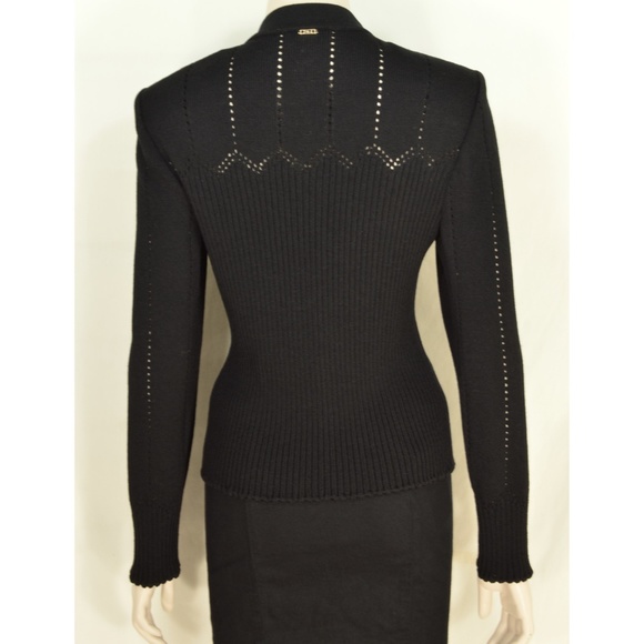 St John Sport Marie Gray jacket M black zipper fro - Picture 3 of 8